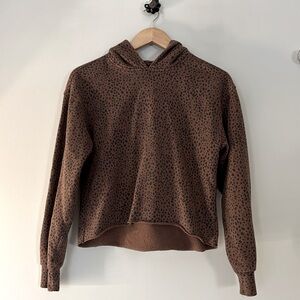 Abercrombie Brown Animal Print hooded sweatshirt women’s XXS